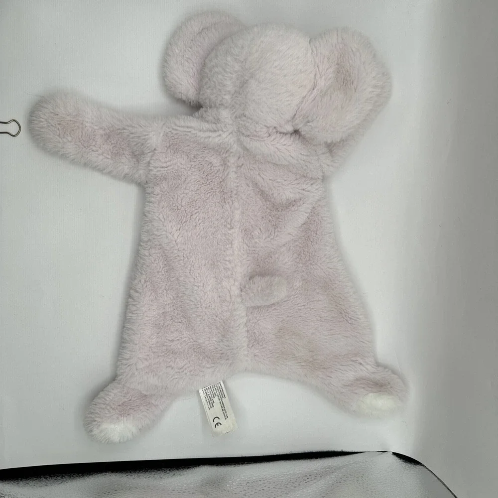 2018 Kellytoy Flatties Pink Elephant Baby Blanket Crinkle‎ Rattle Plush Lovey